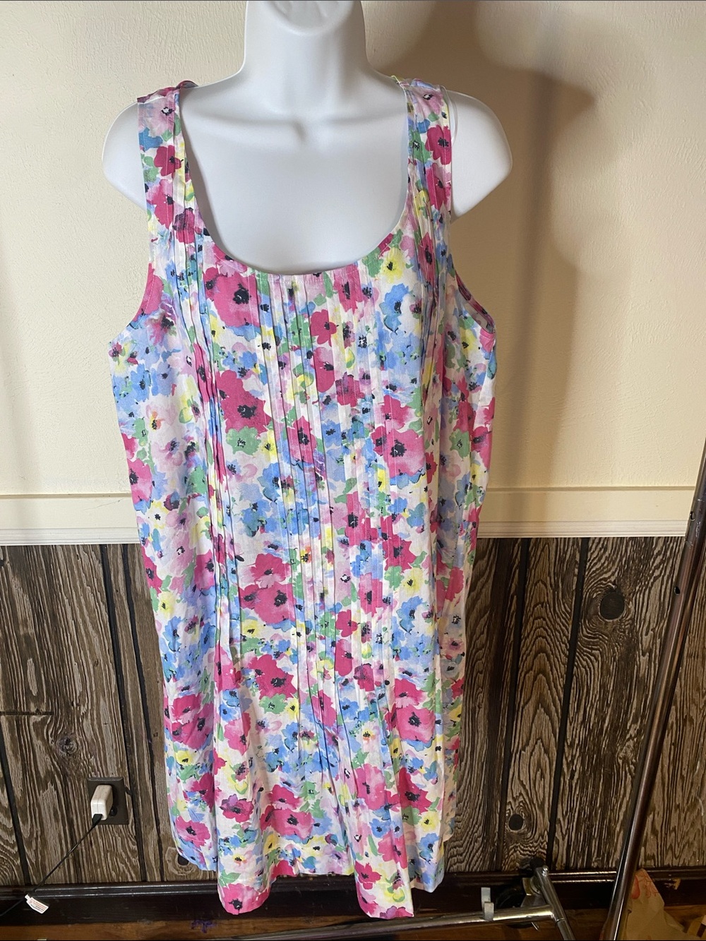 Ralph Lauren Pleated Floral Cotton Dress